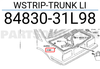 Nissan 8483031L98 WSTRIP-TRUNK LI