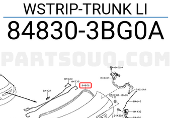Nissan 848303BG0A WSTRIP-TRUNK LI
