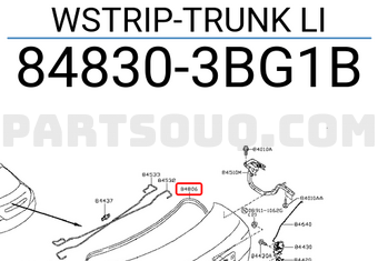 Nissan 848303BG1B WSTRIP-TRUNK LI