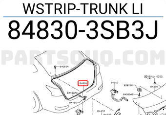Nissan 848303SB3J WSTRIP-TRUNK LI