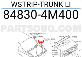Nissan 848304M400 WSTRIP-TRUNK LI