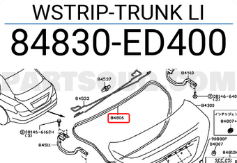 Nissan 84830ED400 WSTRIP-TRUNK LI