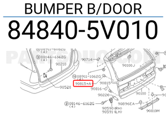 Nissan 848405V010 BUMPER B/DOOR