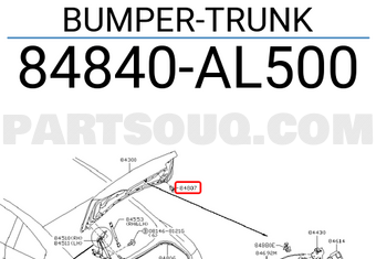 Nissan 84840AL500 BUMPER-TRUNK