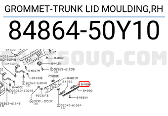 Nissan 8486450Y10 GROMMET-TRUNK LID MOULDING,RH