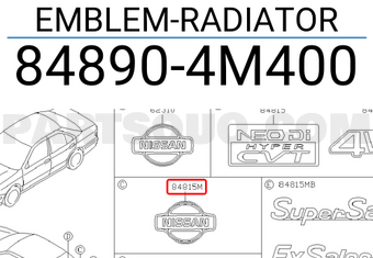 Nissan 848904M400 EMBLEM-RADIATOR