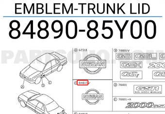 Nissan 8489085Y00 EMBLEM-TRUNK LID