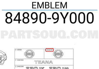 Nissan 848909Y000 EMBLEM