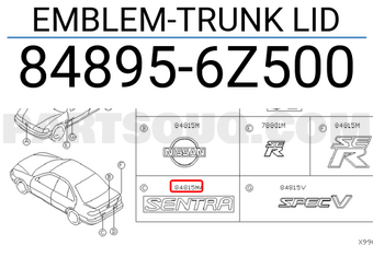 Nissan 848956Z500 EMBLEM-TRUNK LID