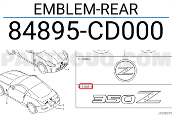 Nissan 84895CD000 EMBLEM-REAR