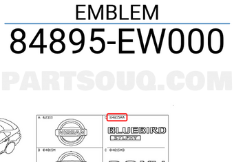 Nissan 84895EW000 EMBLEM