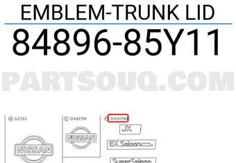 Nissan 8489685Y11 EMBLEM-TRUNK LID