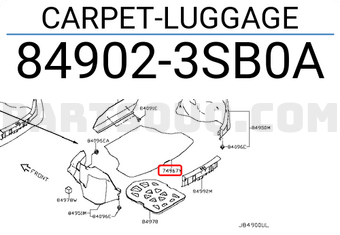 Nissan 849023SB0A CARPET-LUGGAGE