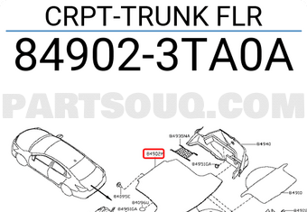Nissan 849023TA0A CRPT-TRUNK FLR