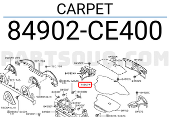 Nissan 84902CE400 CARPET