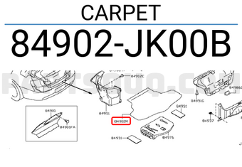 Nissan 84902JK00B CARPET