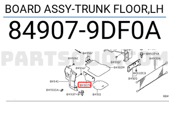 Nissan 849079DF0A BOARD ASSY-TRUNK FLOOR,LH