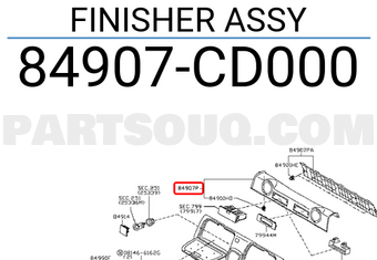 Nissan 84907CD000 FINISHER ASSY