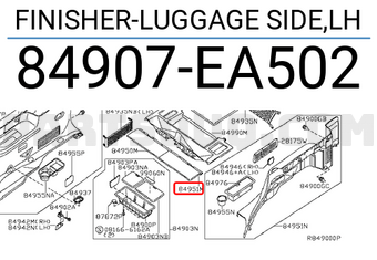 Nissan 84907EA502 FINISHER-LUGGAGE SIDE,LH