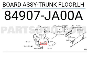 Nissan 84907JA00A BOARD ASSY-TRUNK FLOOR,LH
