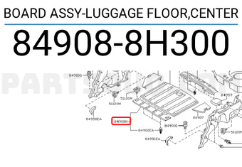 Nissan 849088H300 BOARD ASSY-LUGGAGE FLOOR,CENTER