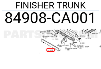 Nissan 84908CA001 FINISHER TRUNK