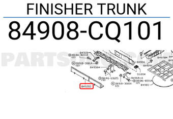 Nissan 84908CQ101 FINISHER TRUNK
