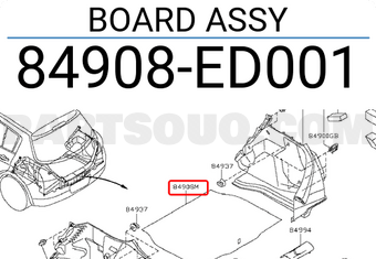 Nissan 84908ED001 BOARD ASSY