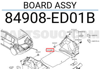 Nissan 84908ED01B BOARD ASSY