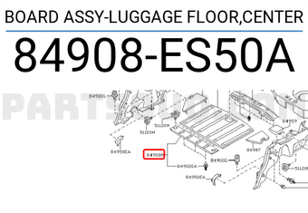 Nissan 84908ES50A BOARD ASSY-LUGGAGE FLOOR,CENTER