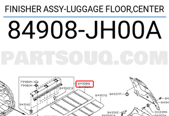 Nissan 84908JH00A FINISHER ASSY-LUGGAGE FLOOR,CENTER