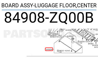 Nissan 84908ZQ00B BOARD ASSY-LUGGAGE FLOOR,CENTER