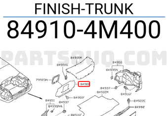 Nissan 849104M400 FINISH-TRUNK