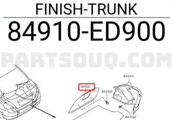 Nissan 84910ED900 FINISH-TRUNK
