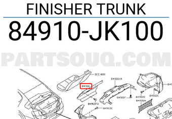 Nissan 84910JK100 FINISHER TRUNK