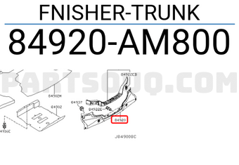 Nissan 84920AM800 FNISHER-TRUNK