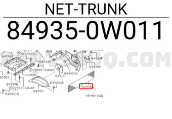 Nissan 849350W011 NET-TRUNK