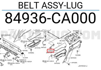 Nissan 84936CA000 BELT ASSY-LUG