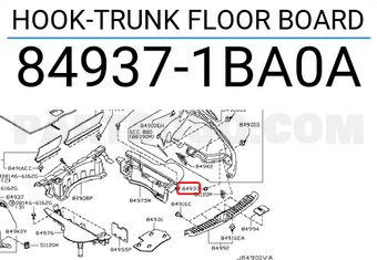 Nissan 849371BA0A HOOK-TRUNK FLOOR BOARD