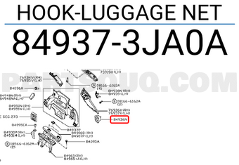Nissan 849373JA0A HOOK-LUGGAGE NET