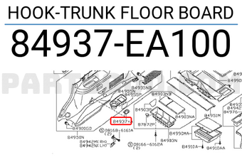 Nissan 84937EA100 HOOK-TRUNK FLOOR BOARD