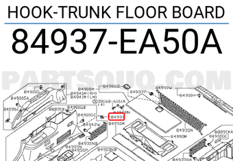 Nissan 84937EA50A HOOK-TRUNK FLOOR BOARD