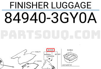 Nissan 849403GY0A FINISHER LUGGAGE