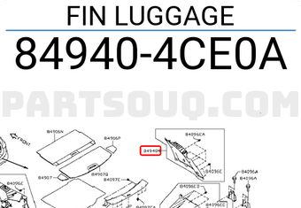 Nissan 849404CE0A FIN LUGGAGE