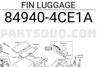 Nissan 849404CE1A FIN LUGGAGE
