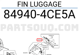 Nissan 849404CE5A FIN LUGGAGE