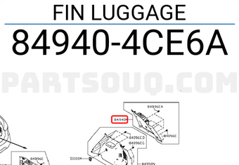 Nissan 849404CE6A FIN LUGGAGE