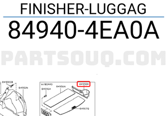 Nissan 849404EA0A FINISHER-LUGGAG