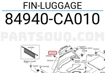 Nissan 84940CA010 FIN-LUGGAGE