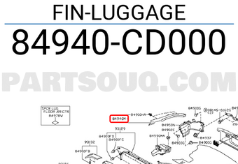 Nissan 84940CD000 FIN-LUGGAGE